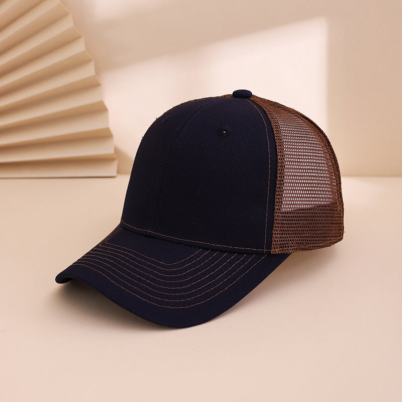 Multi-color Mesh Fabric Breathable Lightweight Sun-protective Adjustable Simple And Fashionable Baseball Cap Suitable For Sports, Travel And Outings