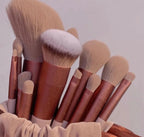 13-Piece Soft Makeup Brush Set with Storage Bag
