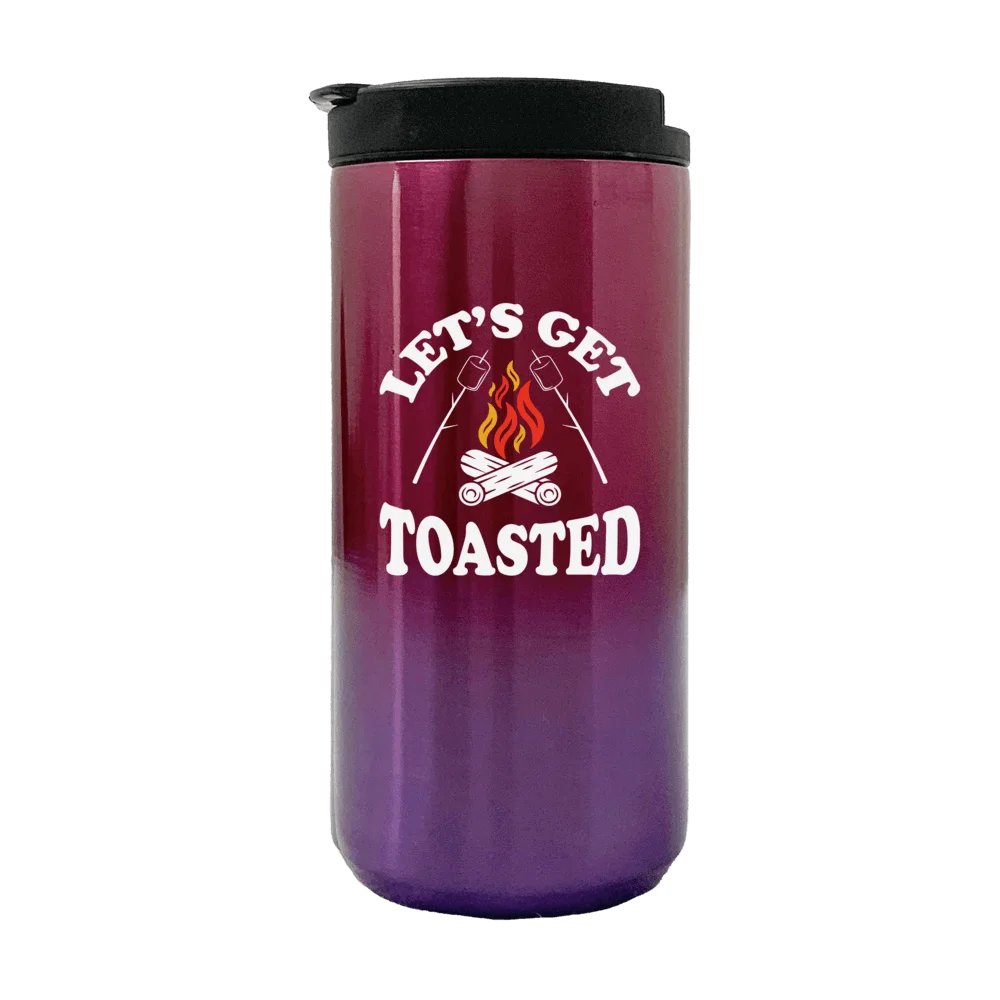 Let's Get Toasted Camping Fireplace 14oz Coffee Tumbler