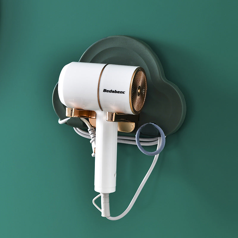 Bathroom Non-perforated Foldable Hair Dryer Hanger