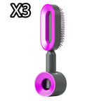 Self-Cleaning Anti-Static Scalp Massage Hairbrush