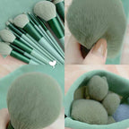 13-Piece Soft Makeup Brush Set with Storage Bag