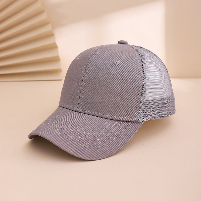 Multi-color Mesh Fabric Breathable Lightweight Sun-protective Adjustable Simple And Fashionable Baseball Cap Suitable For Sports, Travel And Outings