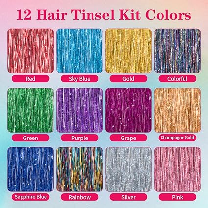 12 Colors Fairy Hair Feathers Extensions