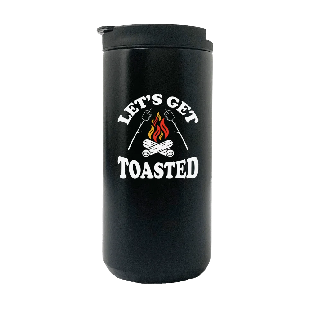 Let's Get Toasted Camping Fireplace 14oz Coffee Tumbler