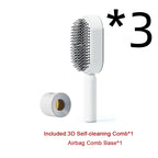 Self-Cleaning Anti-Static Scalp Massage Hairbrush