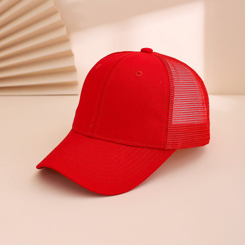 Multi-color Mesh Fabric Breathable Lightweight Sun-protective Adjustable Simple And Fashionable Baseball Cap Suitable For Sports, Travel And Outings