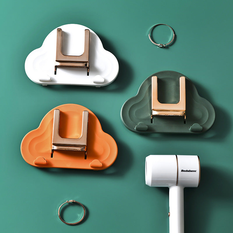 Bathroom Non-perforated Foldable Hair Dryer Hanger