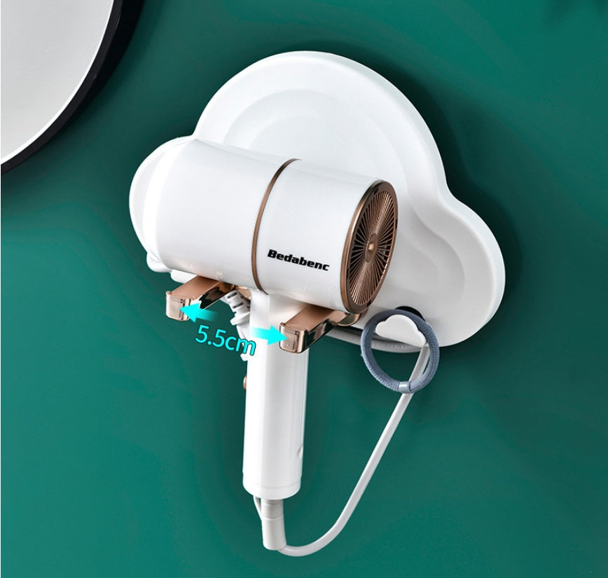 Bathroom Non-perforated Foldable Hair Dryer Hanger