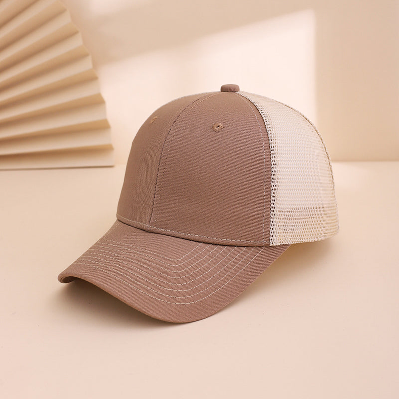 Multi-color Mesh Fabric Breathable Lightweight Sun-protective Adjustable Simple And Fashionable Baseball Cap Suitable For Sports, Travel And Outings